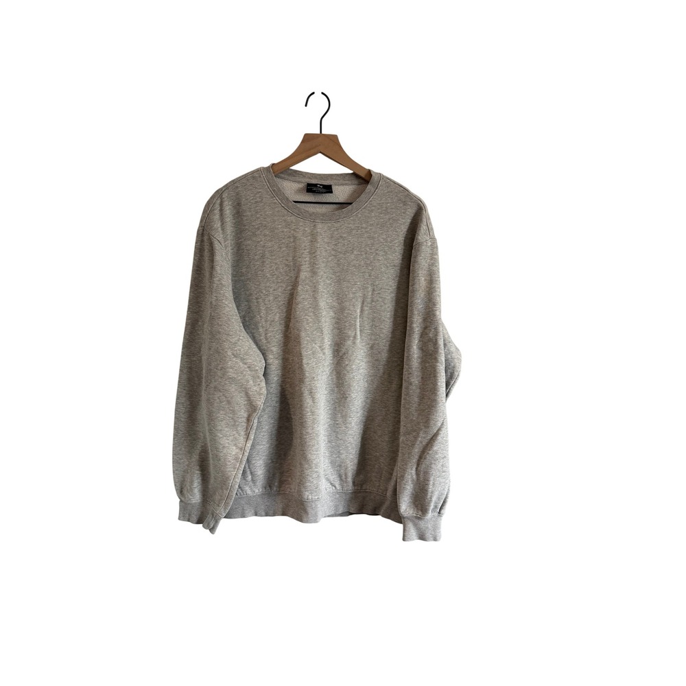 H&M Relaxed Fit Crewneck Sweatshirt Heather Grey XL Pullover Fleece 0685813 2